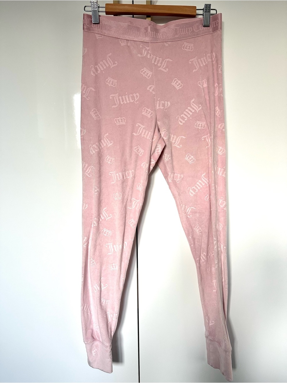 Juicy Couture pink velour pants PJ lounge Medium
